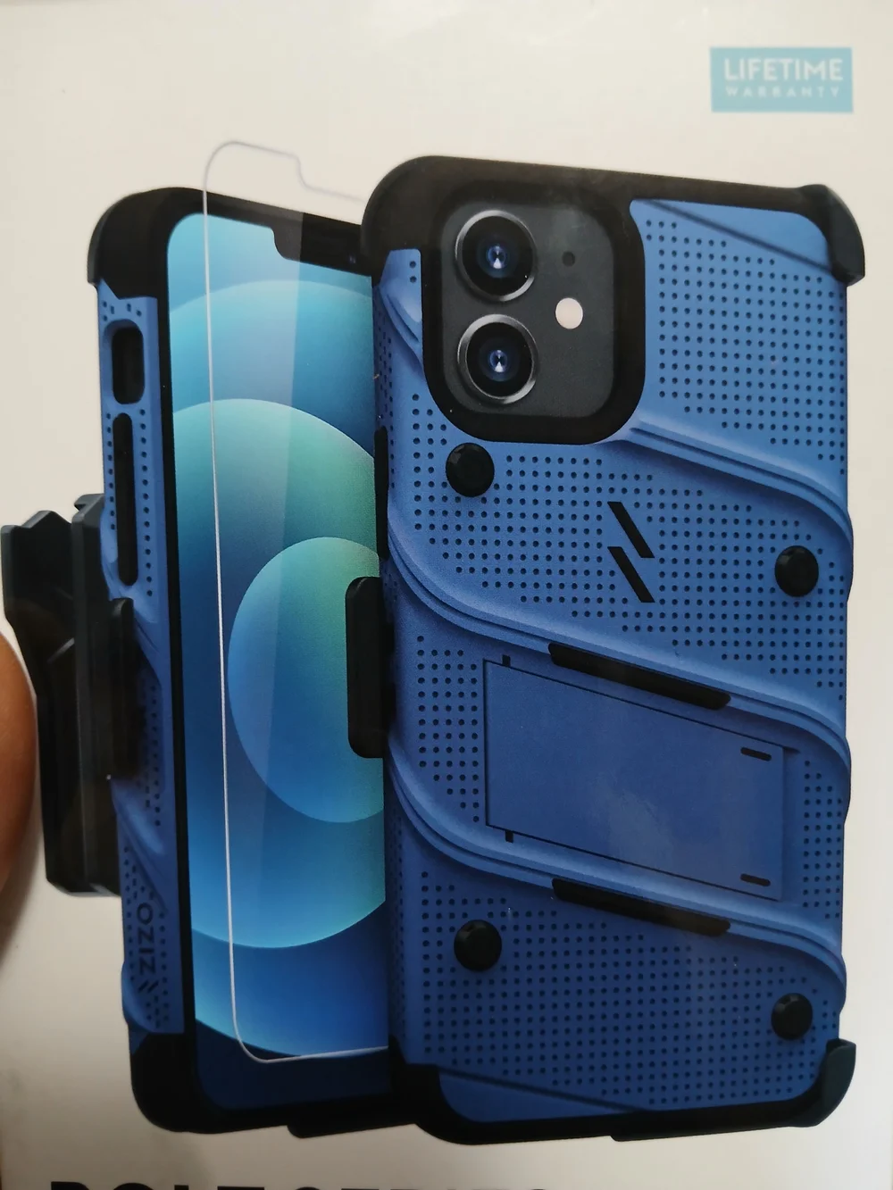 ZIZO Bolt Series Rugged Holster Case for iPhone 12 / 12 Pro - Blue